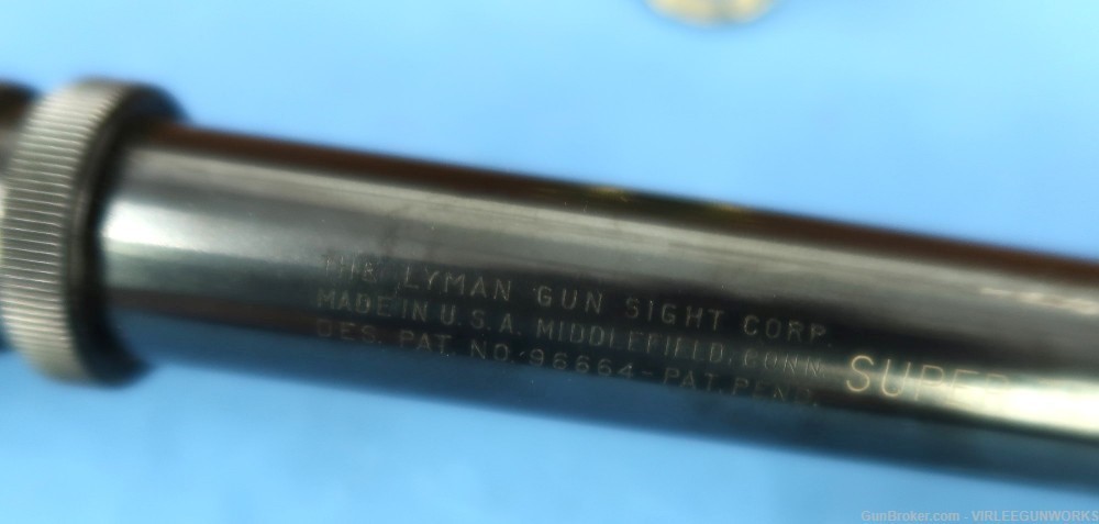 Lyman SUPER TARGETSPOT 10X Target Scope Original Wooden Box Circa 1940-1950-img-2