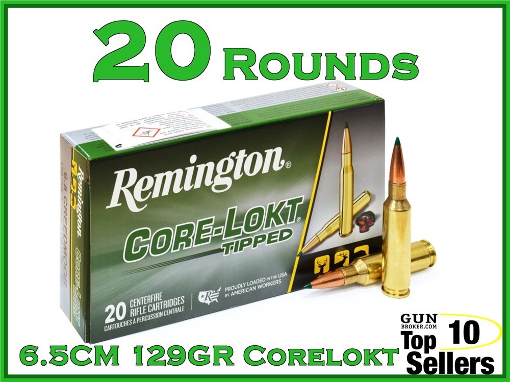 Remington CoreLokt Tipped 6.5 Creedmoor ammo 129gr 29017-img-0