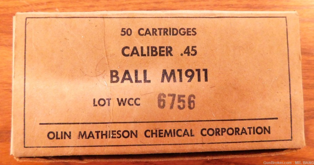 OLIN MATHIESON CHEMICAL CORP. 45 ACP BALL-img-0