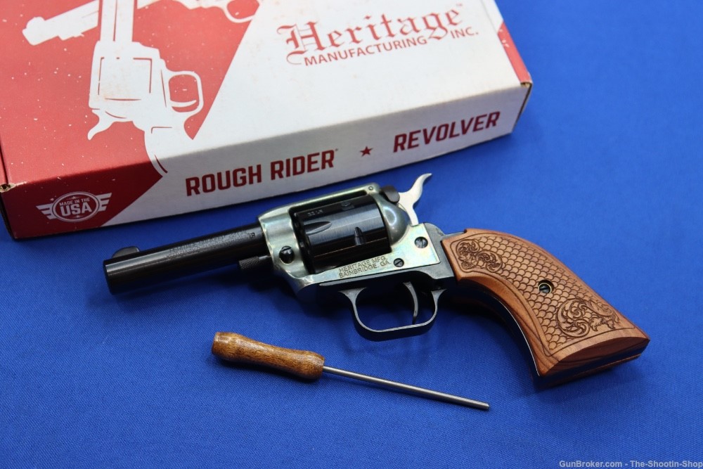 Heritage Model BARKEEP Single Action Revolver 22LR 3" Deluxe Wood SA 22 NEW-img-0