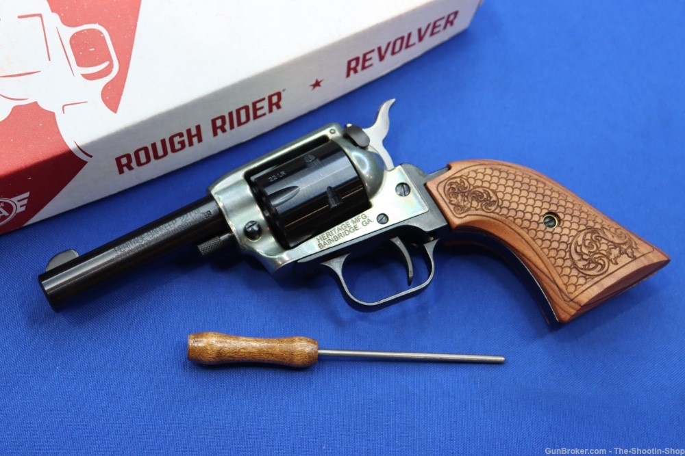 Heritage Model BARKEEP Single Action Revolver 22LR 3" Deluxe Wood SA 22 NEW-img-1