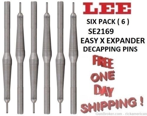 SE2169 LEE EASY X EXPANDER Decapping Pins for .308 Winchester 6-PACK-img-0