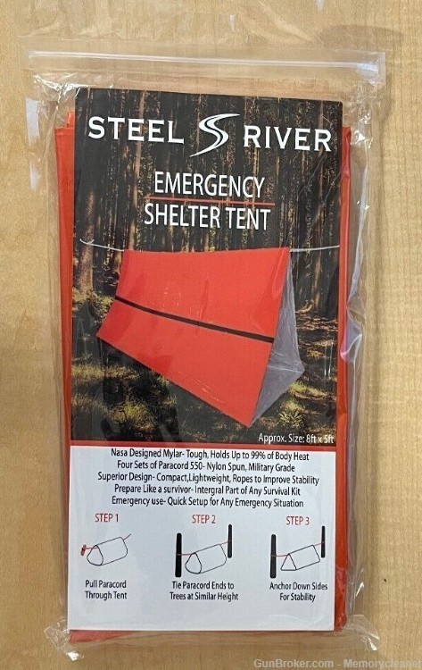 Steel River Emergency Shelter Tent 2 Person Mylar Tent - New-img-0