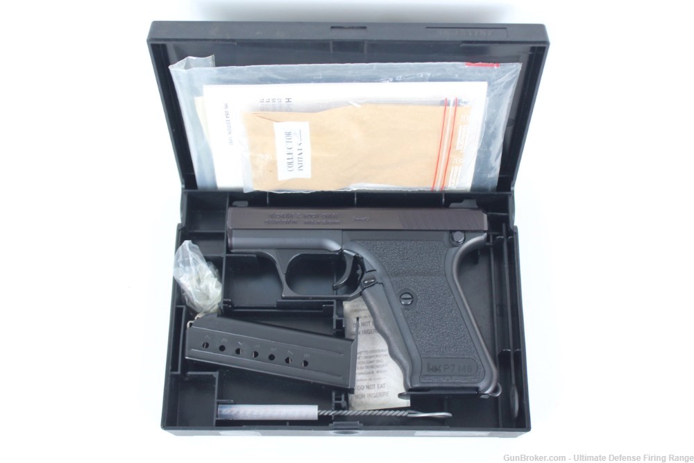 EXCELLENT Heckler & Koch HK P7M8 9mm Squeeze Cocker 2 Mags & Box-img-1