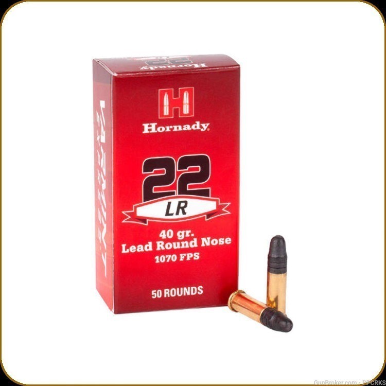 Hornady 22 LR Rimfire Ammunition 40gr Standard Velocity 5000 round case-img-0