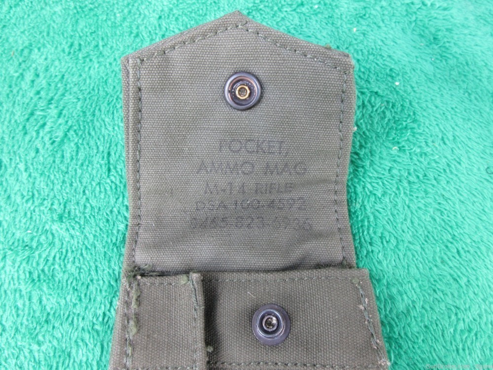 Vintage Vietnam War Era M-14 Pocket Ammo Mag Magazine Pouch DSA 100-4592 #2-img-4