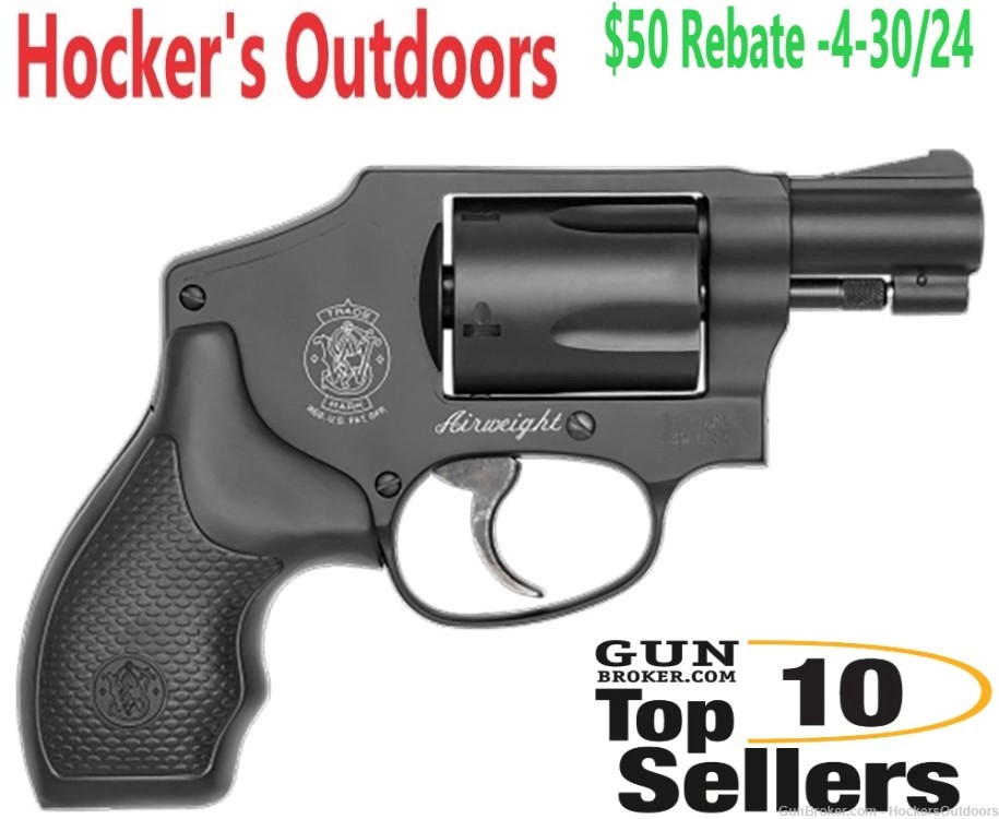 Smith & Wesson Model 442 .38 Spl. 162810 New FREE SHIP $50 Rebate-img-0