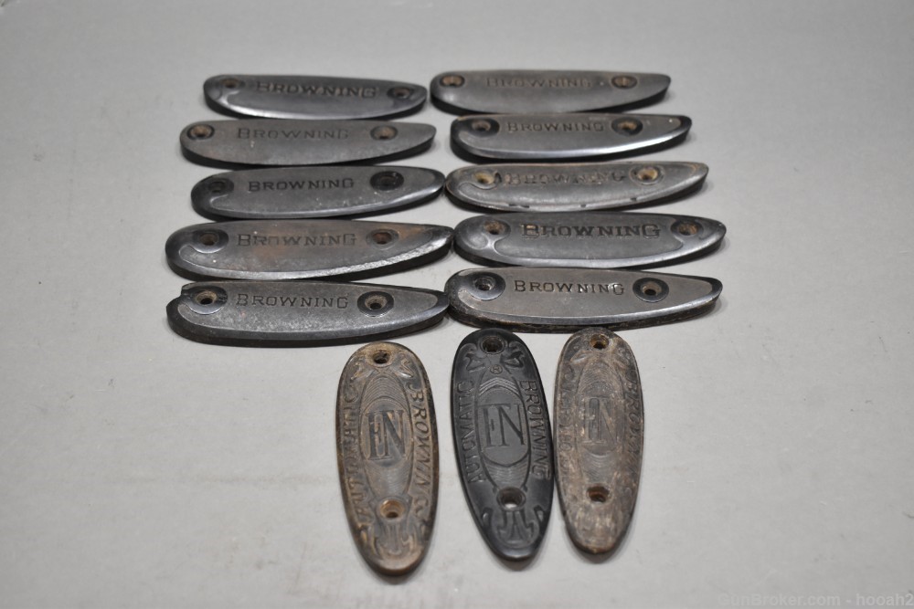 Lot 13 Browning & FN Shotgun Buttplates Some Vintage Horn ? PLEASE READ -img-0