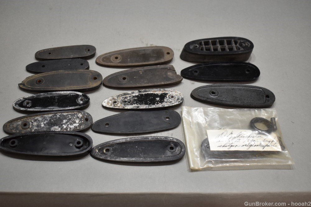 Lot 15 Winchester Rifle or Shotgun Buttplates Rubber & Plastic READ -img-9