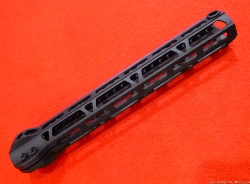 AR 15 12" M-Lok Lightweight Freefloat Rail 6061-T6 Aluminum Black -img-1