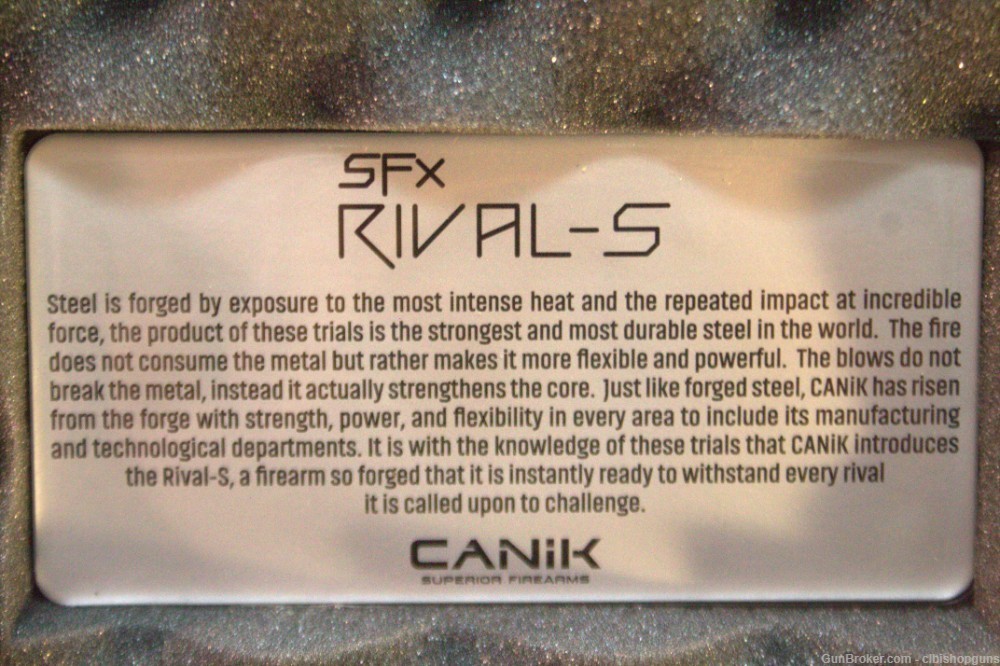 Canik SFX Rival S Dark Side 9MM 5" Barrel steel frame brand new-img-7