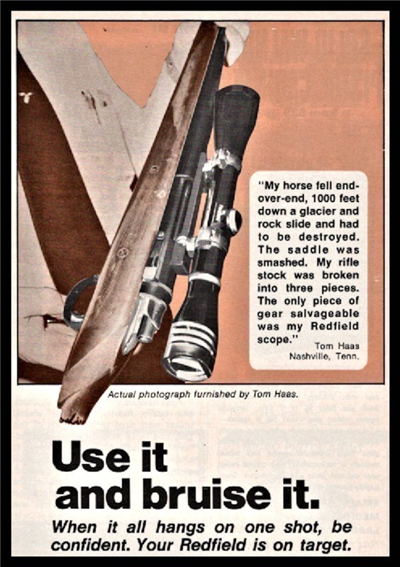 1974 REDFIELD Rifle Scope Testimonial PRINT AD-img-0