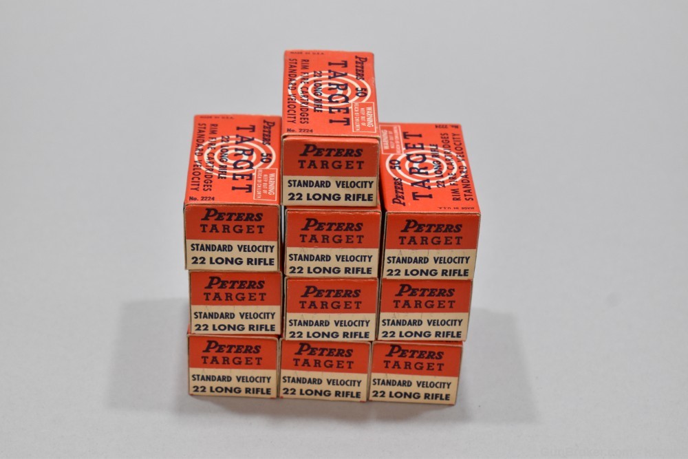 Full Brick 500 Rds Vintage Peters Target 22 LR Rimfire Ammunition -img-6