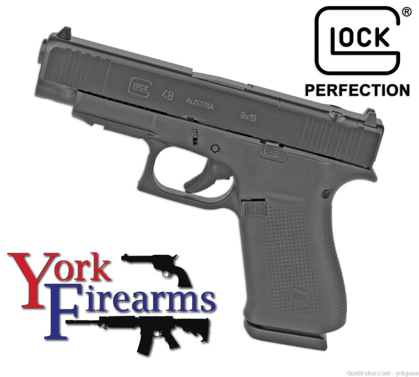 Glock 48 MOS 9mm 10R Optic Ready Handgun NEW PA4850201FRMOS-img-0