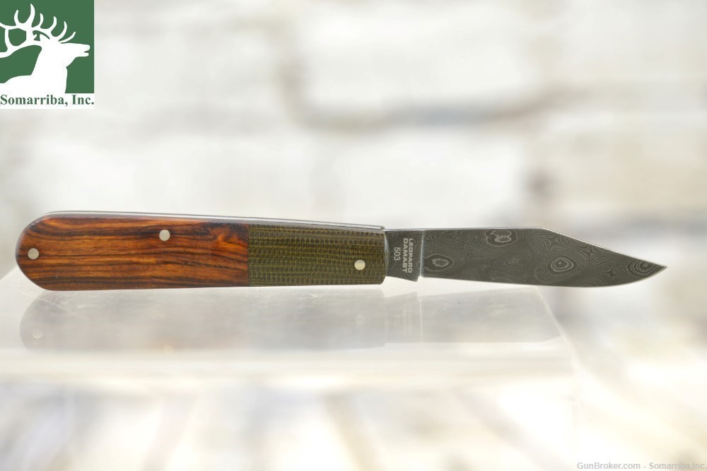 BOKER KNIFE 100501DAM BARLOW INTERGRAL LEOPARD DAMASCUS 2.56" DAMASCUS -img-3