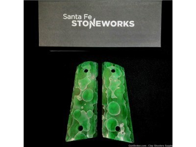 Santa Fe Stoneworks 1911 Government Raffir Composite Green Grips