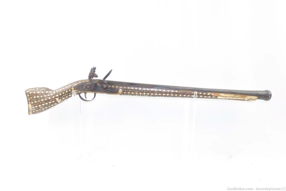 Antique MOROCCAN/NORTH ARFICAN Style .70 Caliber FLINTLOCK Decorated Musket-img-1