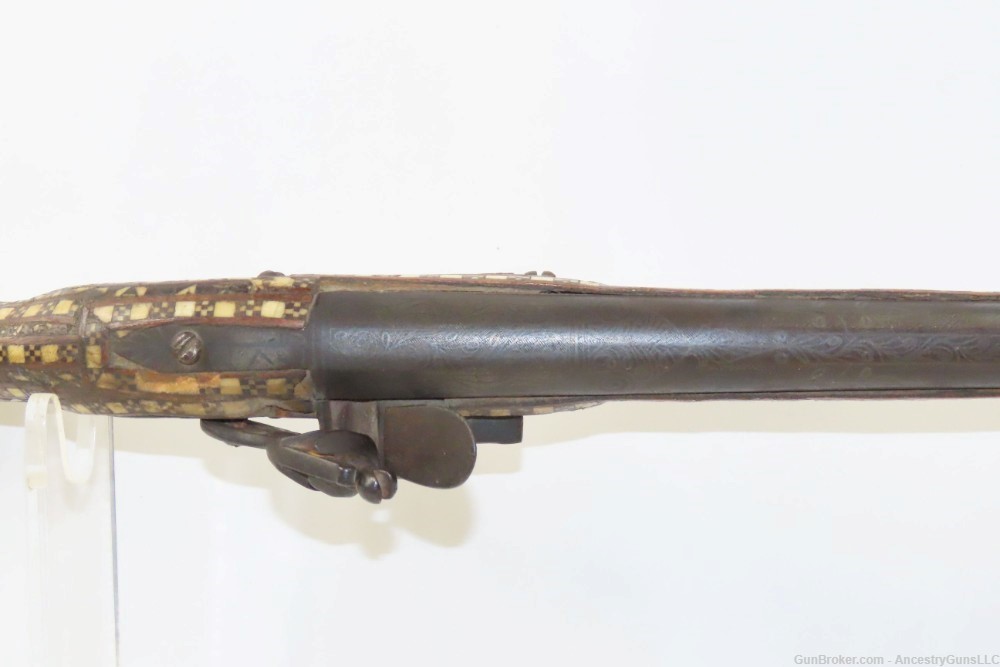 Antique MOROCCAN/NORTH ARFICAN Style .70 Caliber FLINTLOCK Decorated Musket-img-10