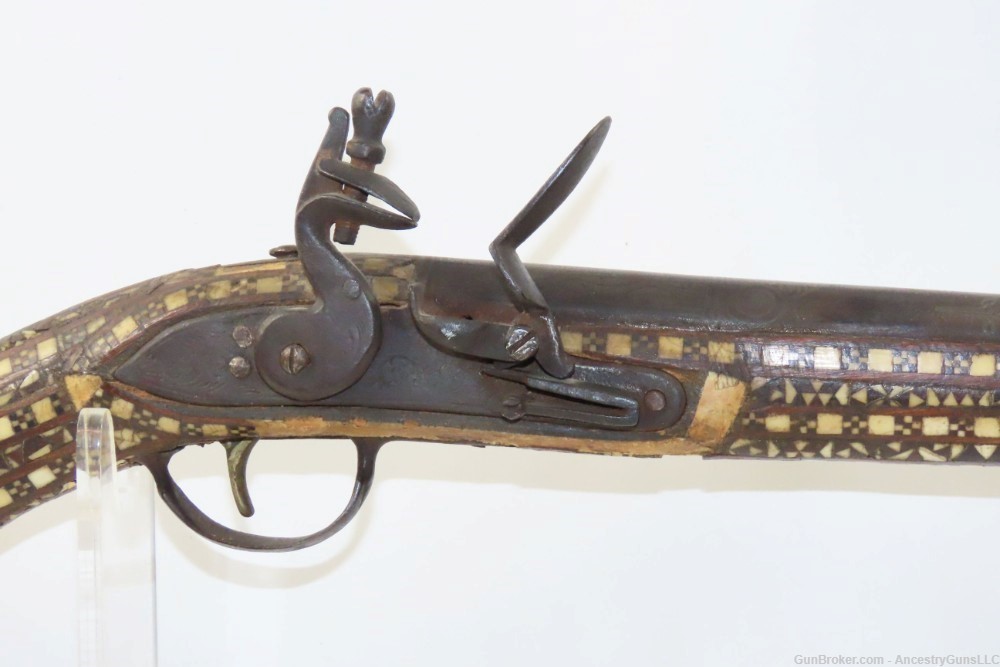 Antique MOROCCAN/NORTH ARFICAN Style .70 Caliber FLINTLOCK Decorated Musket-img-3