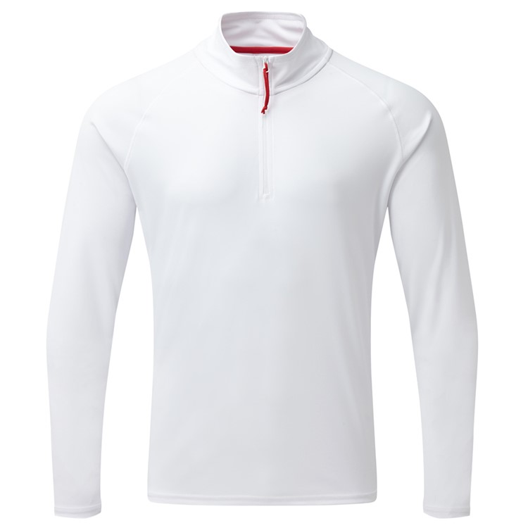 GILL UV Tec L/S Zip Tee, Color: White, Size: S-img-0