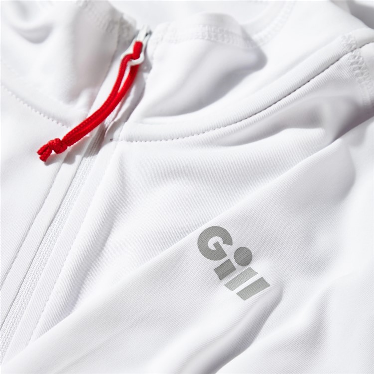 GILL UV Tec L/S Zip Tee, Color: White, Size: S-img-4