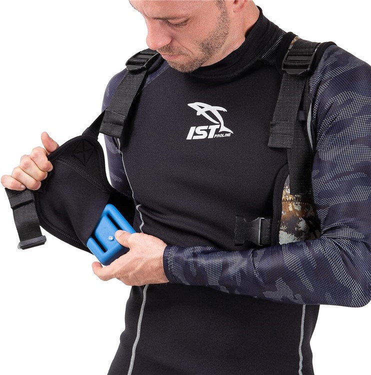 IST Apnea Weightvest with 8 Weight Pockets Each 4.4lbs Size:L (VSA0240-L)-img-4