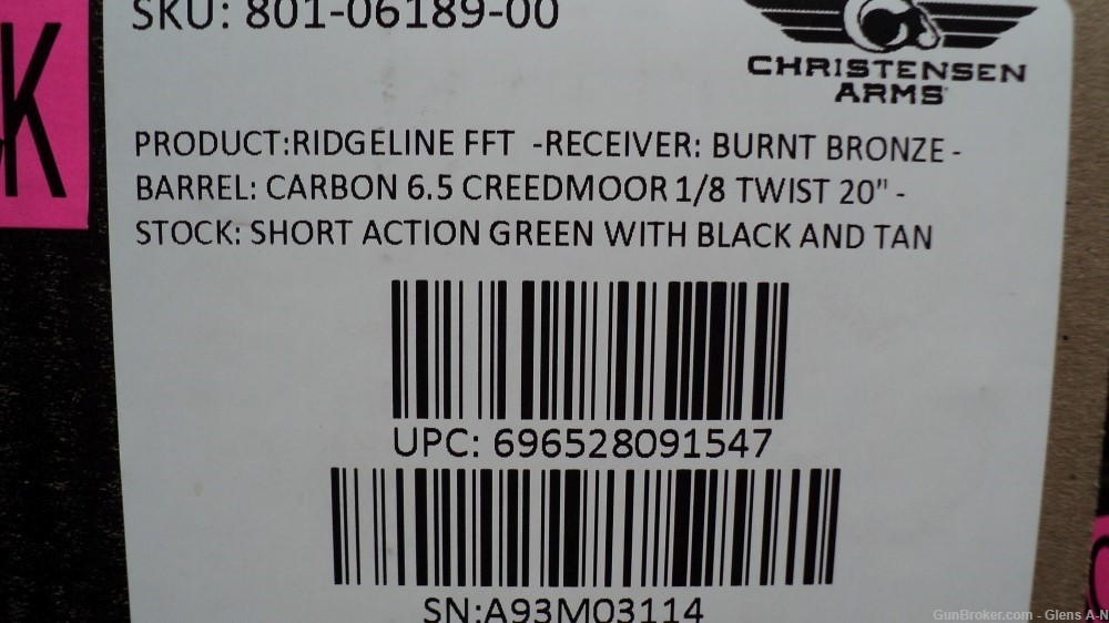 NEW Christensen Arms Ridgeline FFT 6.5 Creedmoor 20" Threaded 8010618900-img-13