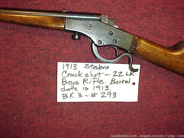 BK# 293 - 1913 Stevens Crackshot 22 LR Boy's Rifle-img-0