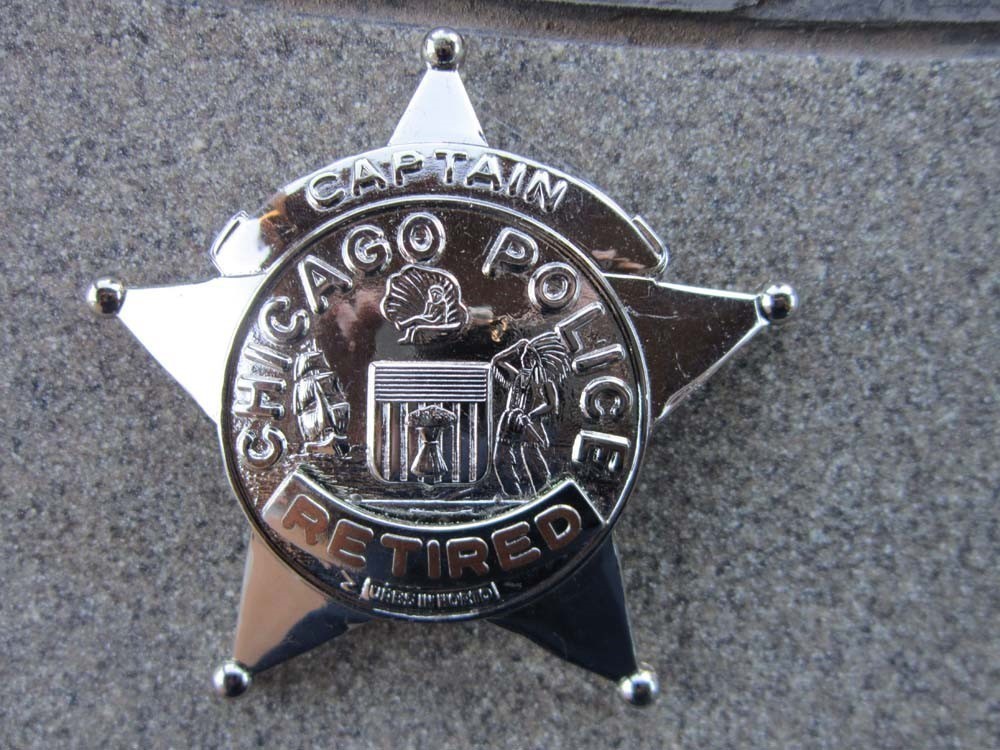 Chicago Police Captain obsolete style w/ CUSTOM star # order-img-0