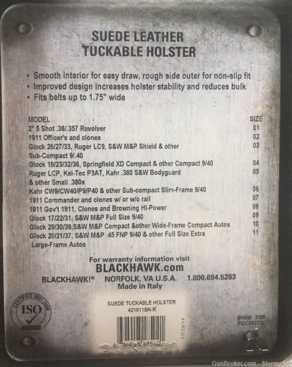 Holster - Inside the Pants - Blackhawk - Right Hand (Glock, S&W M&P 45 FNP)-img-5