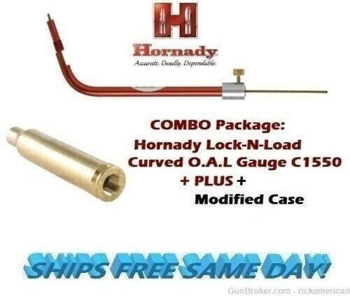 Hornady Lock-N-Load CURVED OAL Gauge C1550 + Modified Case for 303 British -img-0