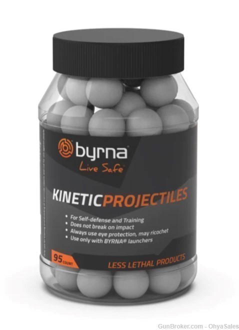 Byrna Launcher Kinetic Projectiles Self Defense & Training 95 Count SP68302-img-0