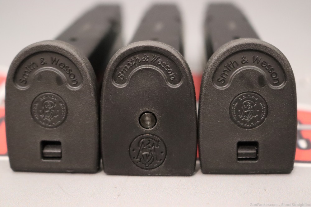 Lot O' Three (3) Smith & Wesson M&P9 Compact 9mm 15rd Magazines (OEM)-img-2