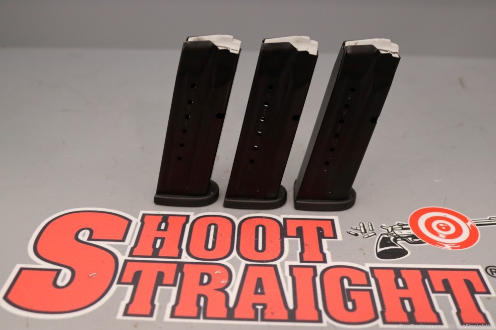 Lot O' Three (3) Smith & Wesson M&P9 Compact 9mm 15rd Magazines (OEM)-img-1