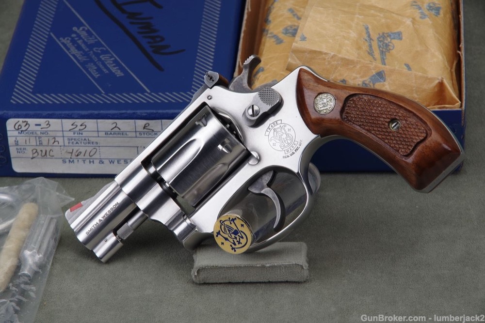 1995 Smith & Wesson 63-3 .22LR 2'' Stainless 99%-img-6