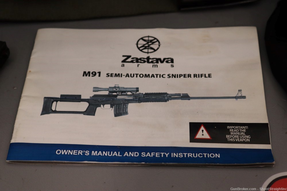 Serbian Zastava M91 Dragunov Sniper 7.62x54R 24" w/ Scope & Accessories-img-3