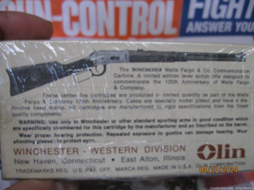 Scarce MINT Box WELLS FARGO 30-30 Winchester LTD 1977 Collector Ammo-img-3