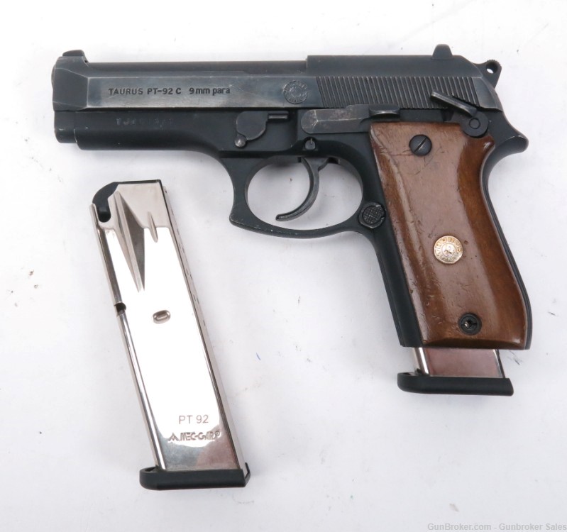 Taurus PT-92 C 4.25" 9mm Semi-Automatic Pistol w/ 2 Magazines AS IS-img-0