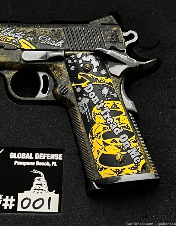 Global Defense "Don't Tread on Me" Custom 1911 .45 ACP Semi-Auto Pistol-img-2