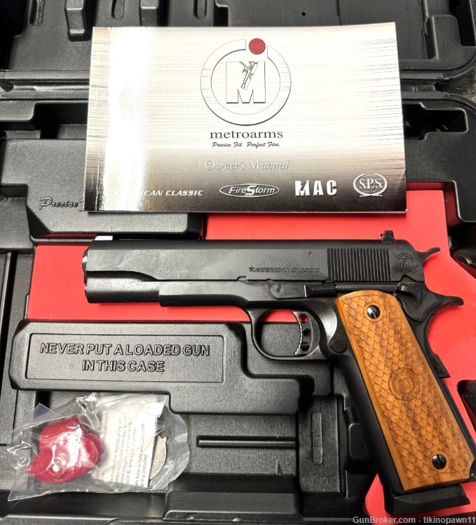 Tristar American Classic 1911 9MM Excellent Condition One Mag + Case-img-7