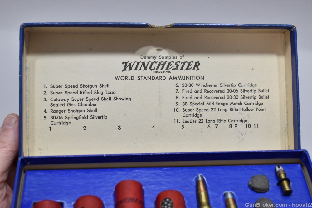 Nice Vintage Winchester Factory Dummy Sample Display W Hinged Box-img-9