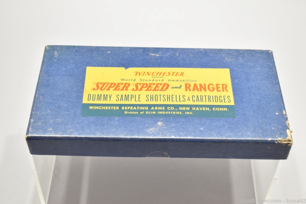Nice Vintage Winchester Factory Dummy Sample Display W Hinged Box-img-0