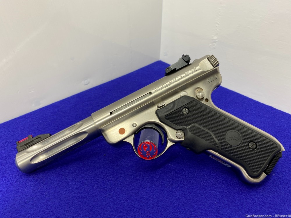 2007 Ruger Mark III Hunter .22LR SS 4 1/2" *INCREDIBLE CRIMSON TRACE GRIPS*-img-6