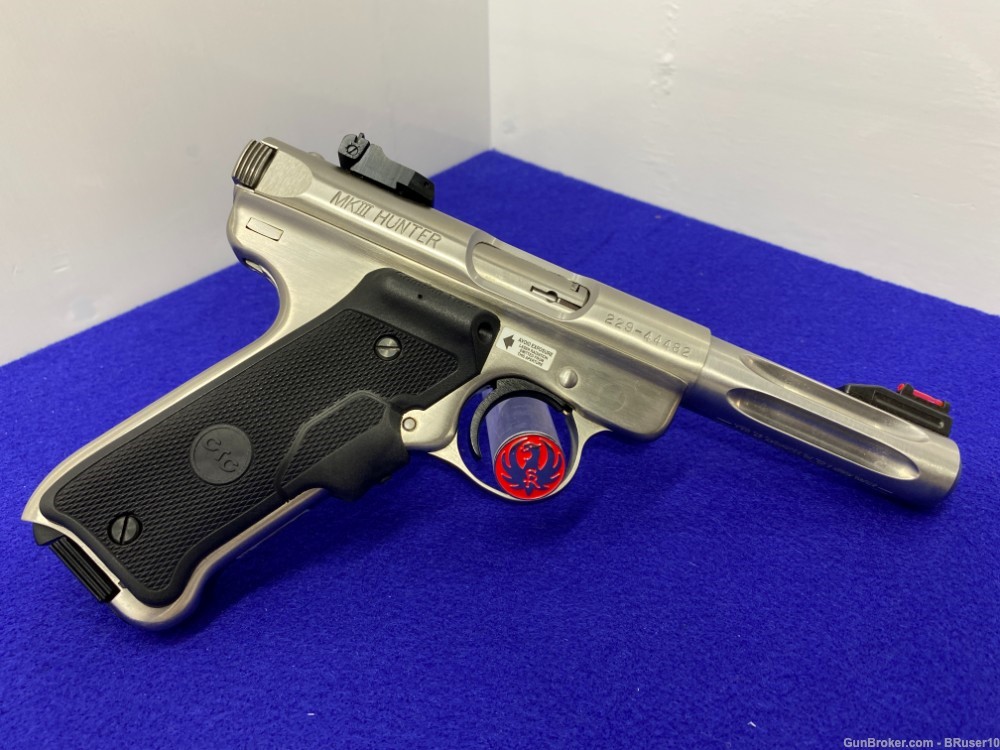 2007 Ruger Mark III Hunter .22LR SS 4 1/2" *INCREDIBLE CRIMSON TRACE GRIPS*-img-20