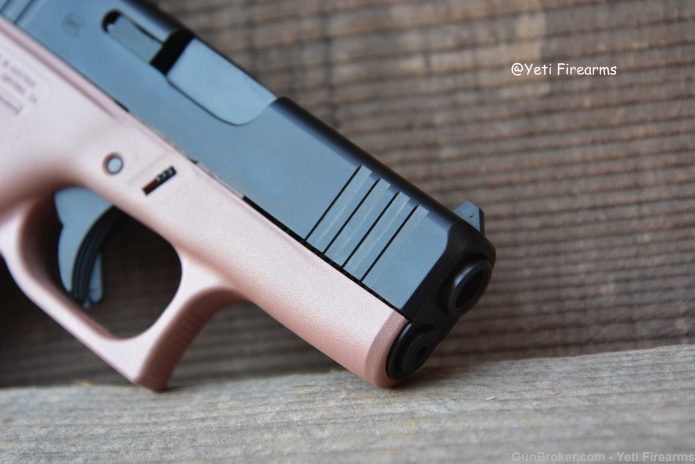 Glock 43X 9mm Champagne Pink Cerakote No CC Fee 2 Mags-img-3