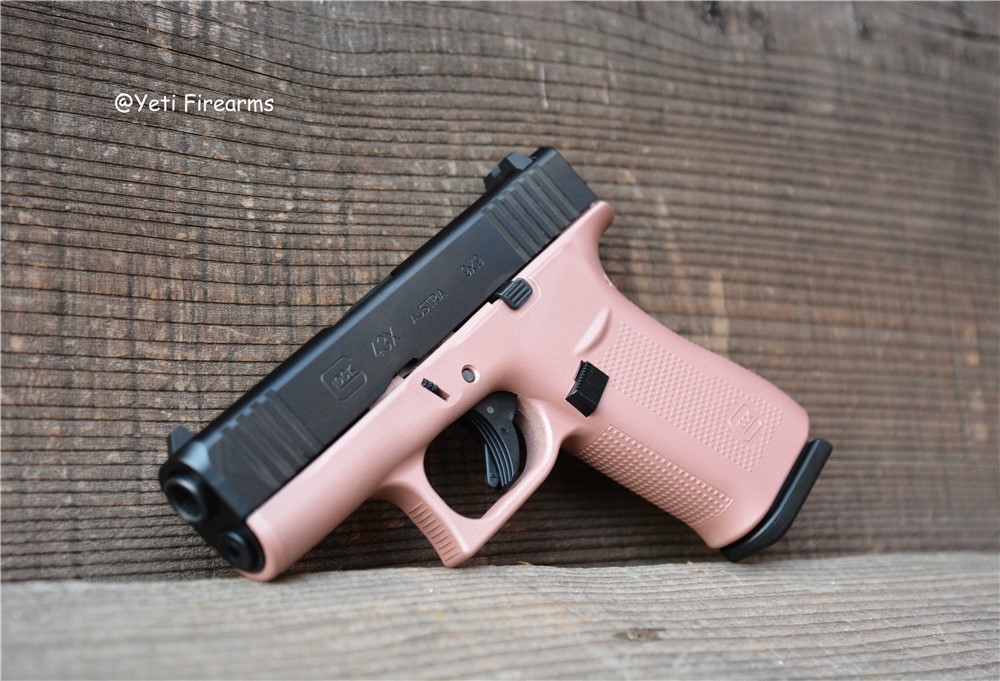 Glock 43X 9mm Champagne Pink Cerakote No CC Fee 2 Mags-img-0