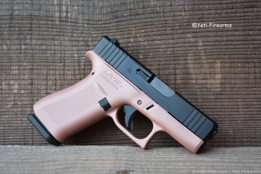 Glock 43X 9mm Champagne Pink Cerakote No CC Fee 2 Mags-img-1