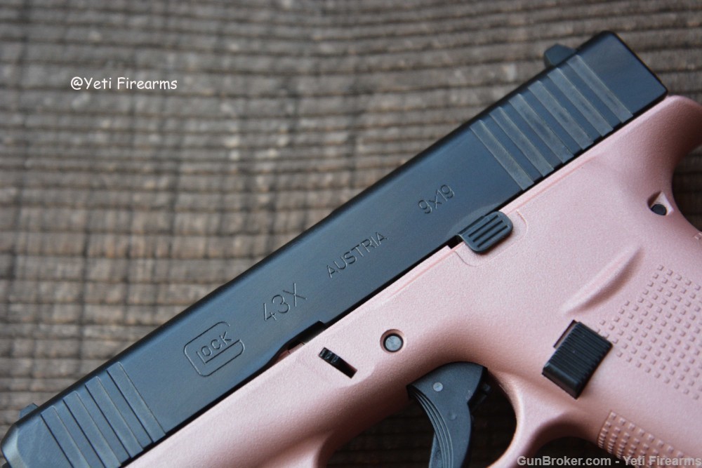 Glock 43X 9mm Champagne Pink Cerakote No CC Fee 2 Mags-img-4