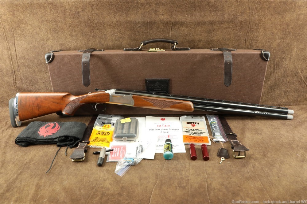 Ruger Red Label 12 GA Over Under Double Shotgun MFD 1986 Stainless Briley-img-2