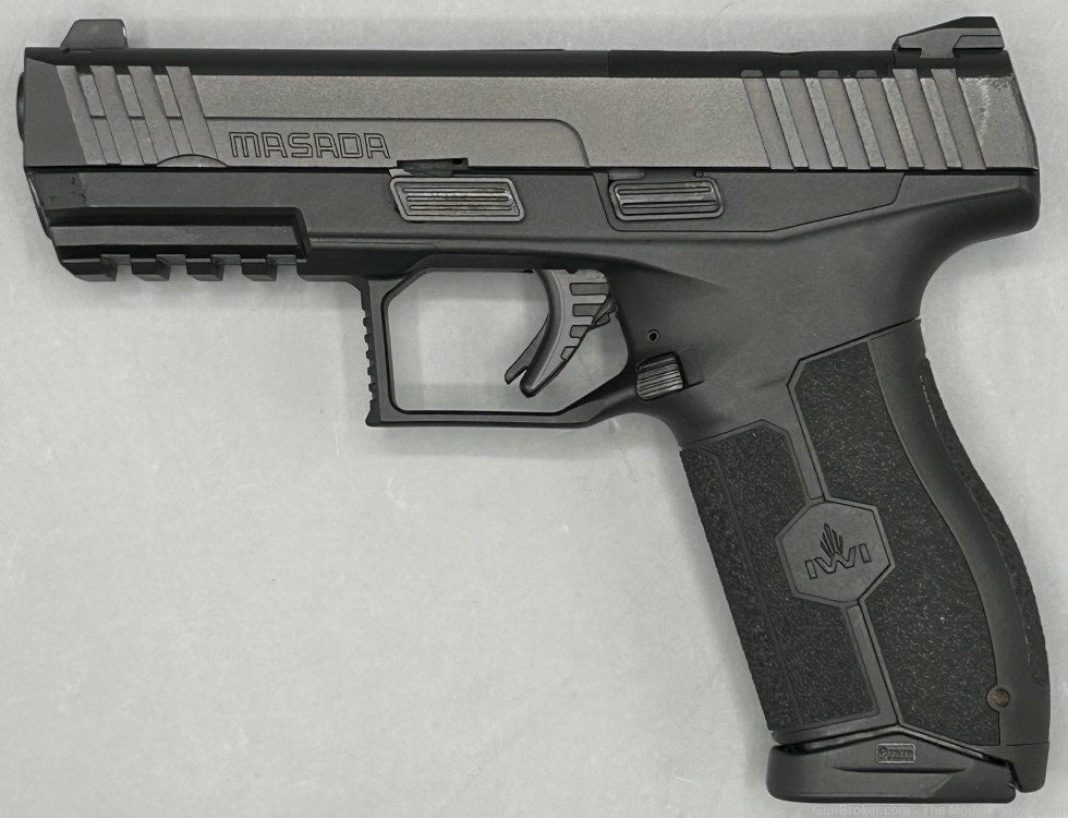 IWI MASADA 9mm Luger 4.1" Semi Auto Full Size Pistol Black Polymer 9x19 IWI-img-1